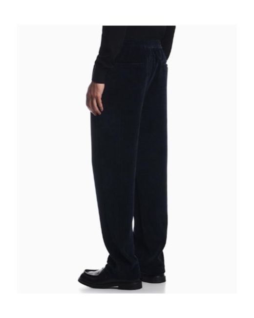 Emporio Armani Blue Corduroy Trousers for men