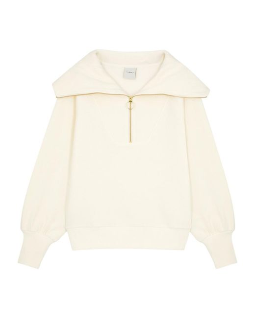 Varley White Stretch-Cotton Half-Zip Sweatshirt
