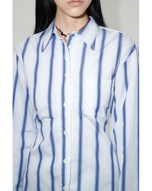 Our Legacy Blue Striped Long-Sleeved Shirt