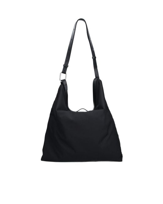 Jil Sander Black Slouchy Shoulder Bag for men