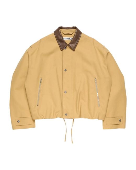 Acne Natural Faux Leather Collar Jacket for men