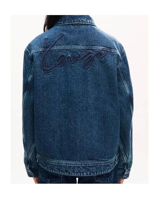 KENZO Blue Signature Genderless Japanese Denim Utility Jacket for men