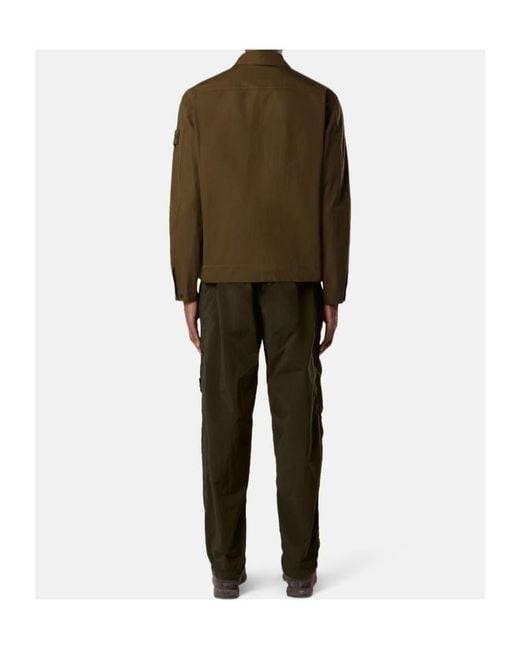 Stone Island Green Comfort-Fit Windproof And Breathable Zip-Up Overshirt for men