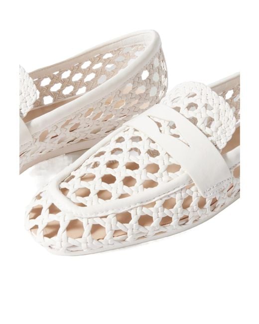 Stuart Weitzman White Breathable Flat Shoes