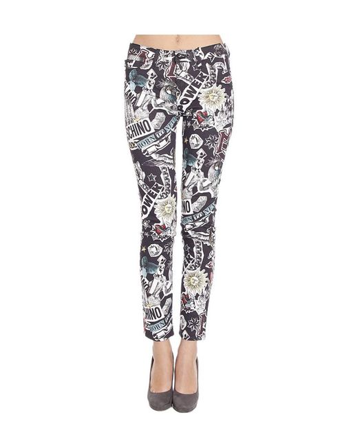 Moschino White Printed Jeans