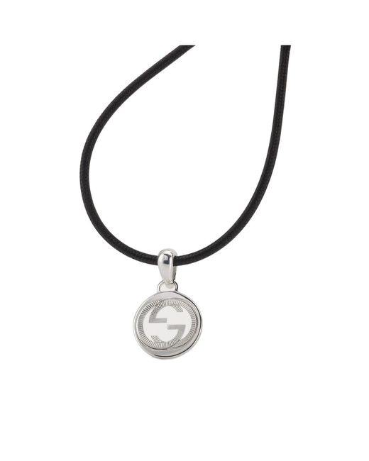 Gucci Metallic Interlocking Magnetic Cord Necklace