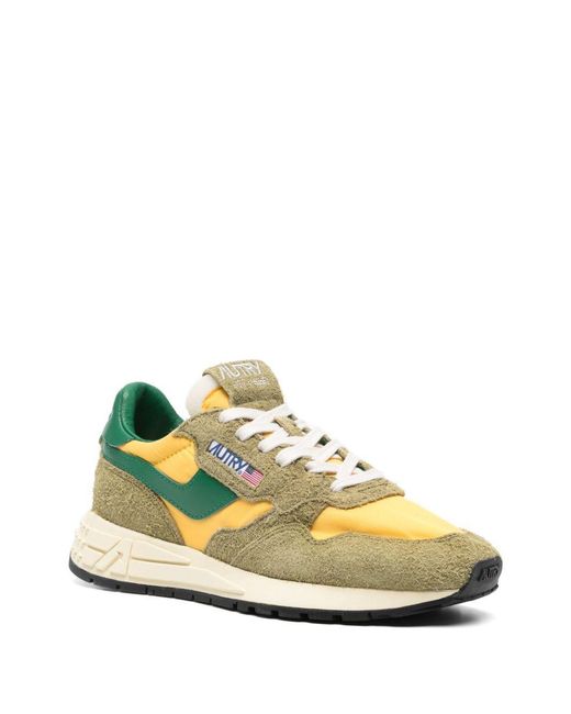 Autry Yellow Reelwind Low-Top Sneakers