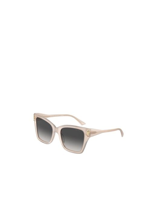 Jimmy Choo White Eyewear Cat-Eye Frame Sunglasses