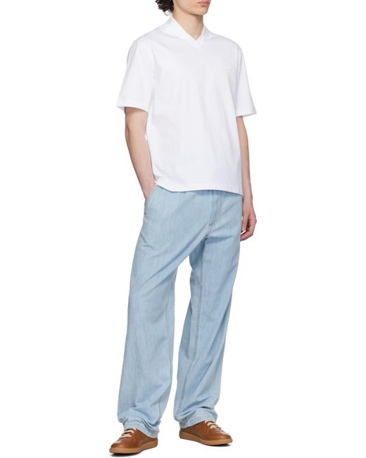 Mackage White Short Sleeve Polo Shirt for men