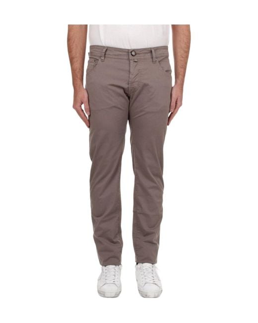 Jacob Cohen Gray Belt Loop Jeans for men