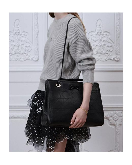 Dior Black Medium Promenade Shopping Bag