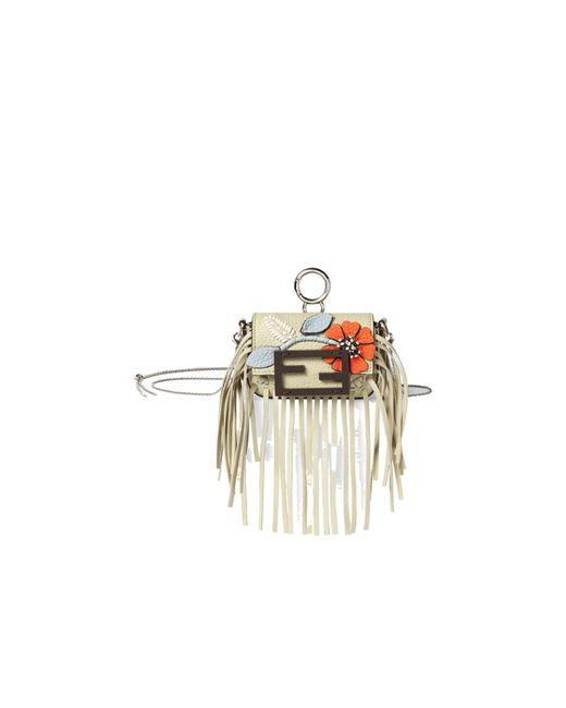 Fendi Metallic Cuoio Romano Leather Charm