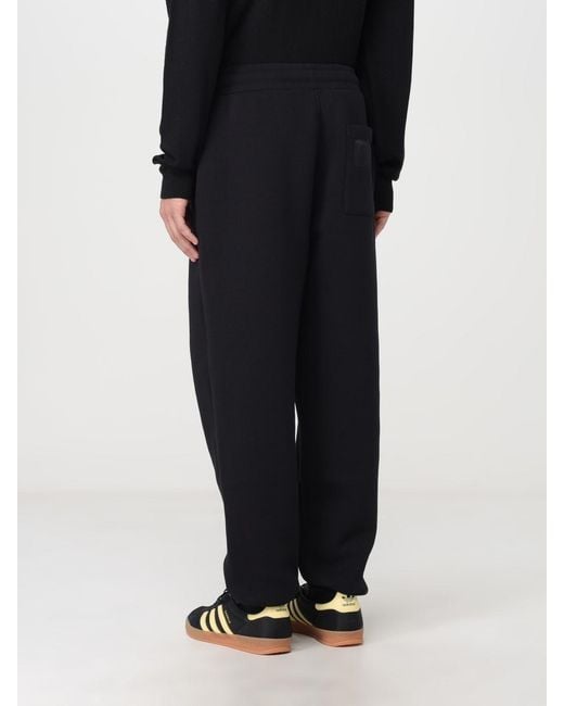 AMI Black Logo-Patch Drawstring Track Pants for men
