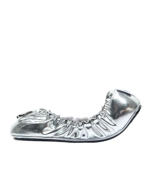 Rombaut White Ballet Flats