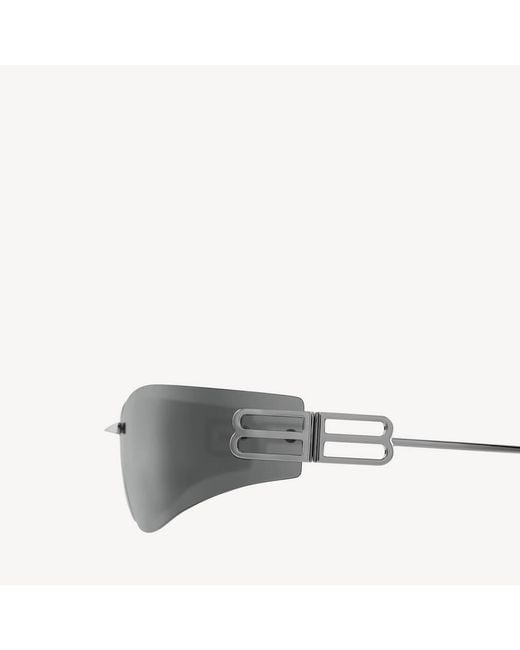 Balenciaga White Eyewear Wrap-Around Sunglasses