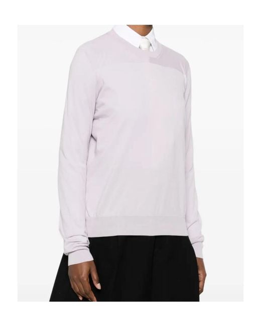 Jil Sander White Cotton Sweater