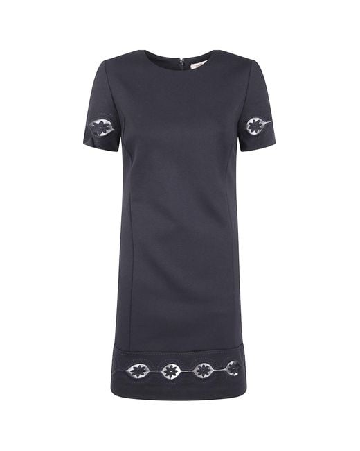 Twinset Blue Short-Sleeve Dress