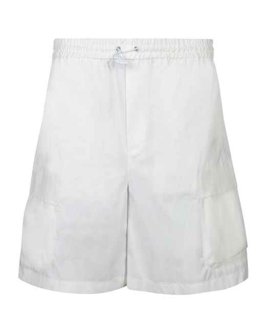 Gucci White Web Detailed Cargo Shorts for men