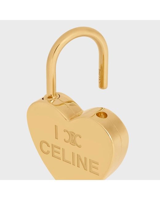 Céline White Charms Heart Padlock