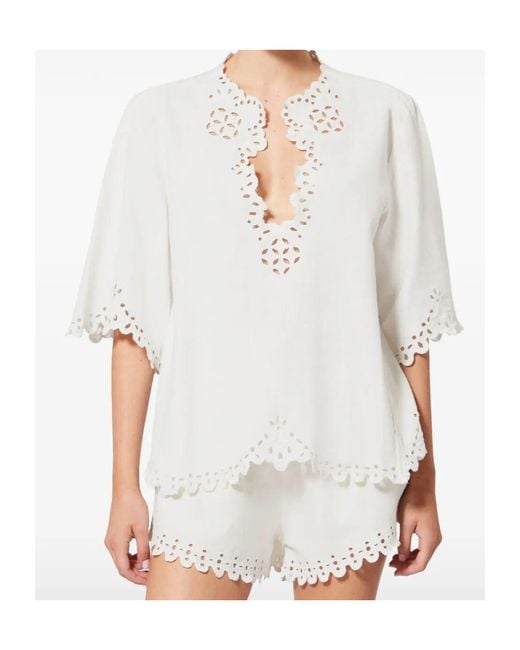 Isabel Marant White Shana Top
