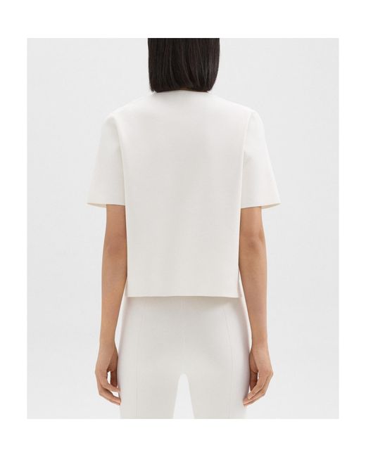 Theory White Short-Sleeve Jersey T-Shirt