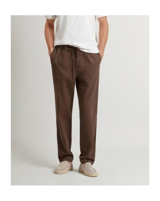 Woolrich Brown Milton Drawstring-Waist Trousers for men