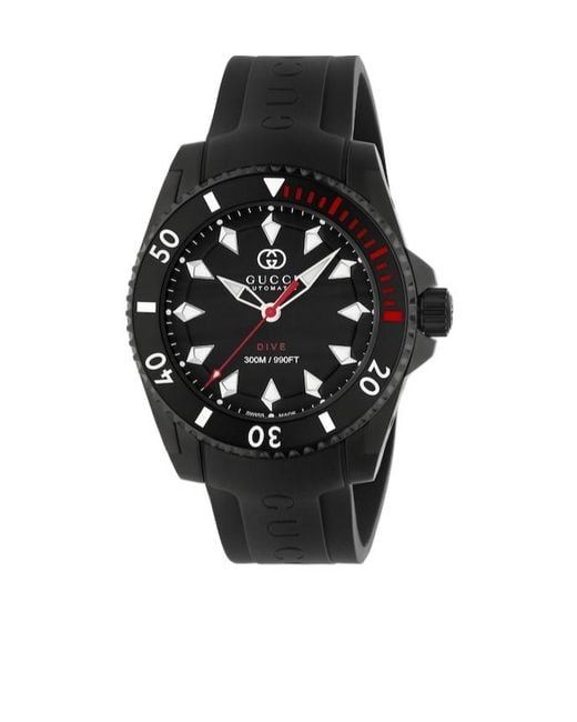 Gucci Black Dive Watch, 40Mm for men