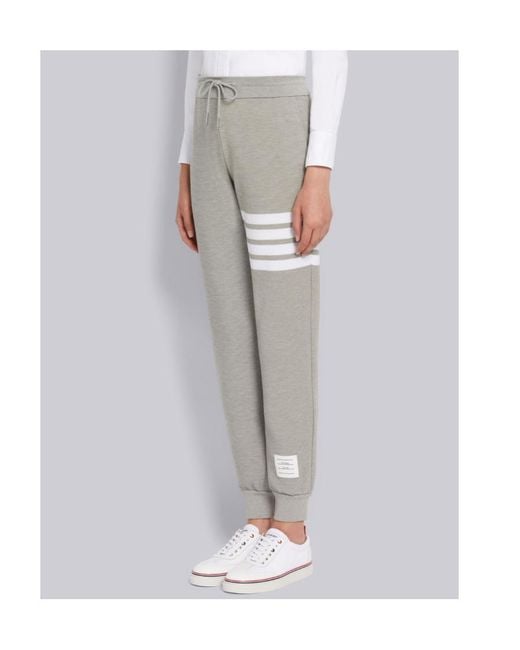 Thom Browne Gray 4-Bar Stripe Track Pants