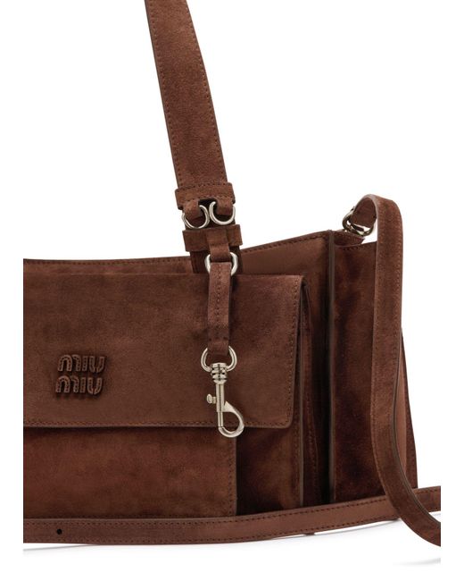 Miu Miu Brown Multi-Pocket Hand-Held Bag