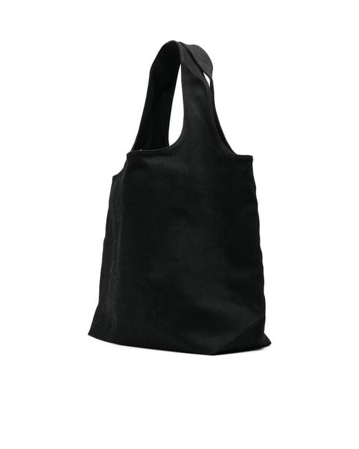 A.P.C. Black Ninon Logo Printed Shopper Bag