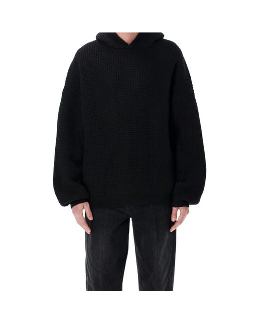 Fear Of God Black Heavy Waffle 90S Hoodie for men