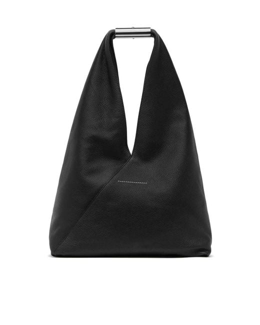 MM6 by Maison Margiela Black Jewel Handle Classic Japanese Bag