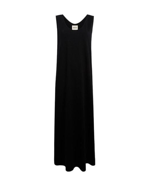 Khaite Black Round Neck Dress