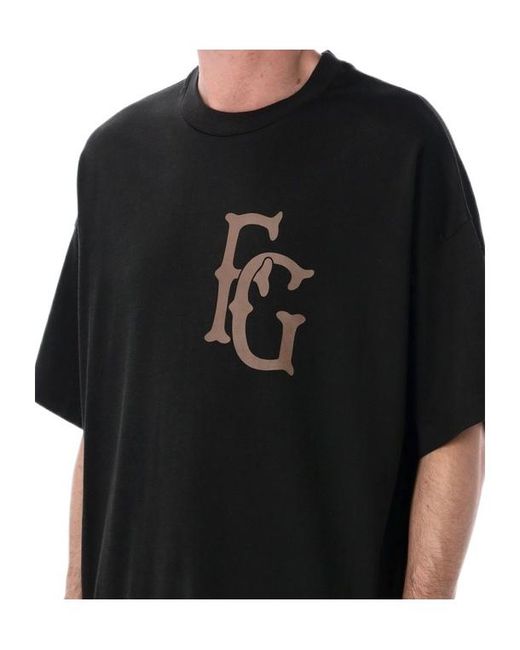 Fear Of God Black Short-Sleeved T-Shirt for men