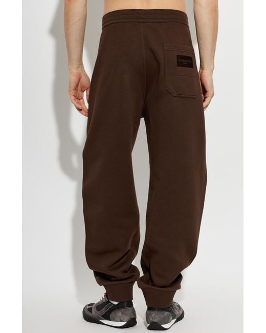 Givenchy Brown Elastic Waist Sports Pants for men