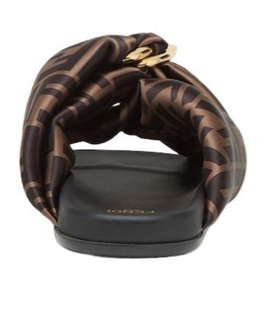 Fendi Brown Feel Sandals