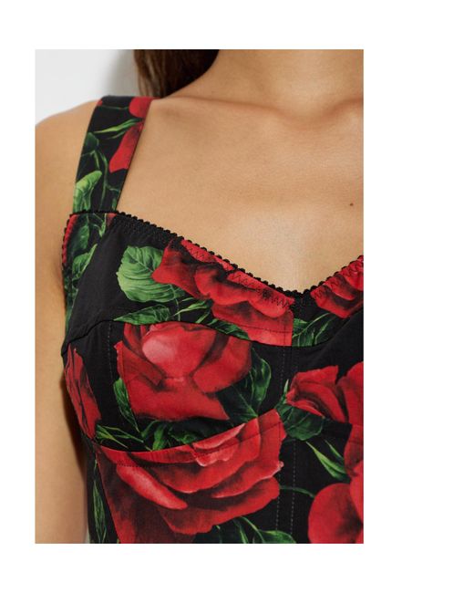 Dolce & Gabbana Red Sleeveless Dress