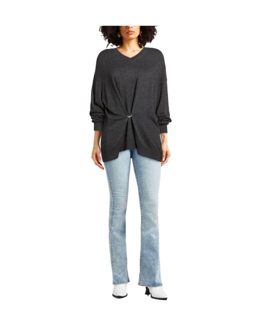 Isabel Marant Black Solid Color Wool V-Neck Knit Sweater