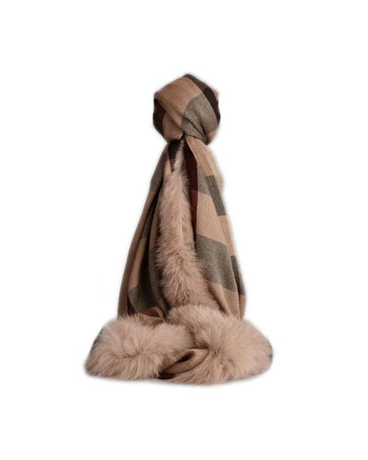 Burberry Brown Spliced Plaid Scarf