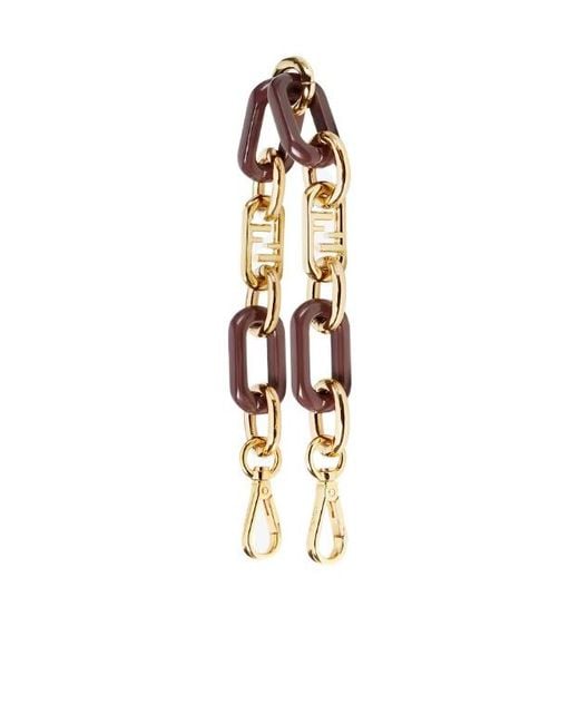 Fendi Metallic Ff Chain Bag Strap