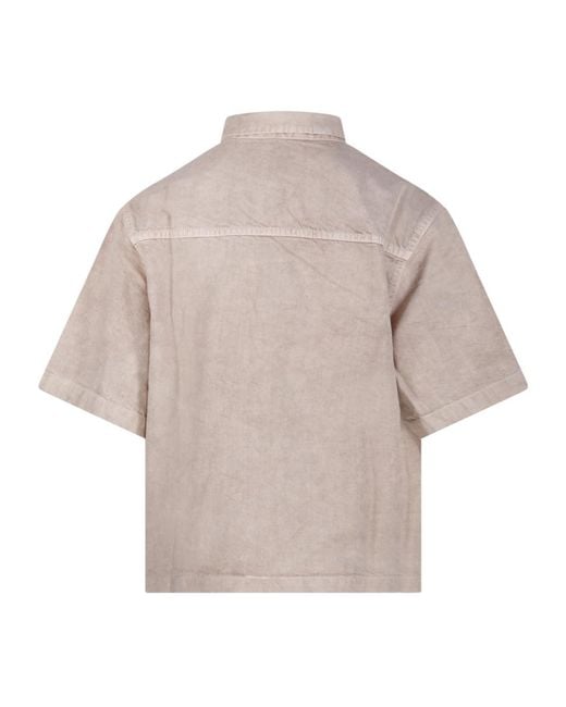Haikure Gray Collared Short-Sleeve Shirt