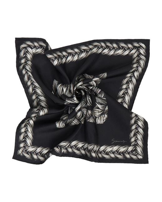 Givenchy Black Pattern Scarf
