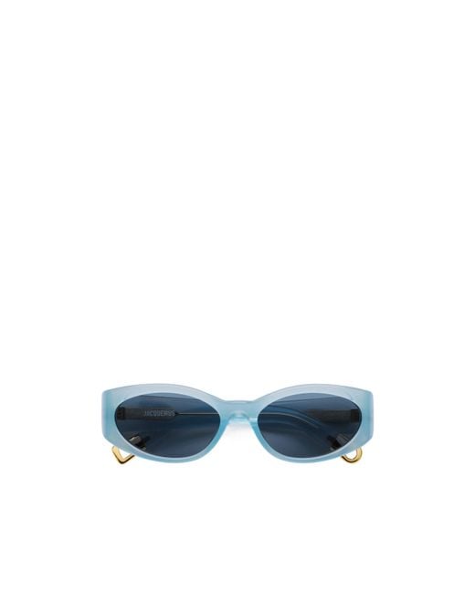 Jacquemus Blue Oval Frame Sunglasses for men