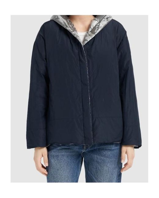 Max Mara Gray Long-Sleeved Double-Sided Down Jacket