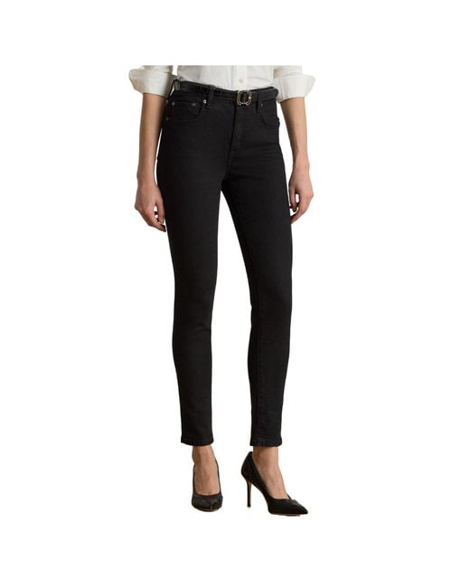 Ralph Lauren Black Lauren High-Waist Skinny Jeans