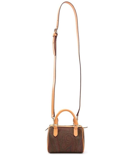 Etro Brown Logo Crossbody Bag