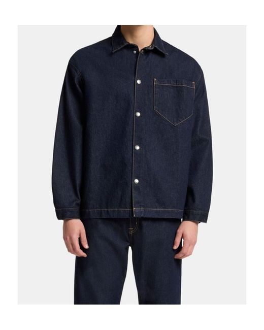 7 For All Mankind Blue Shirt-Style Denim Jacket for men