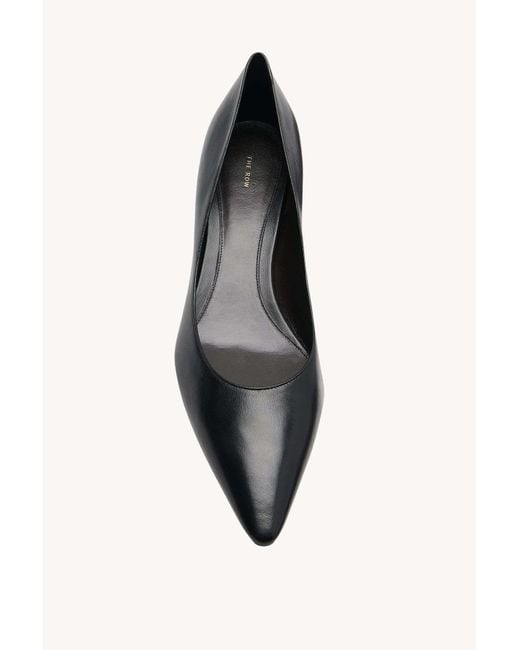 The Row Black Liisa Kitten Two Heel Pumps
