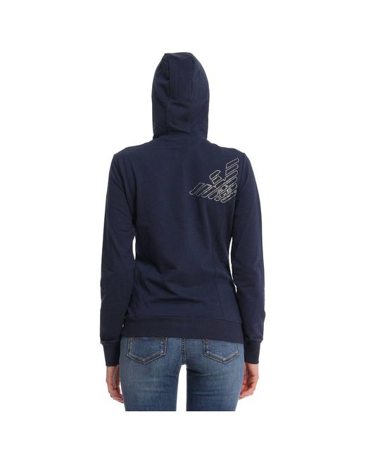 EA7 Blue Logo Details Casual Jacket