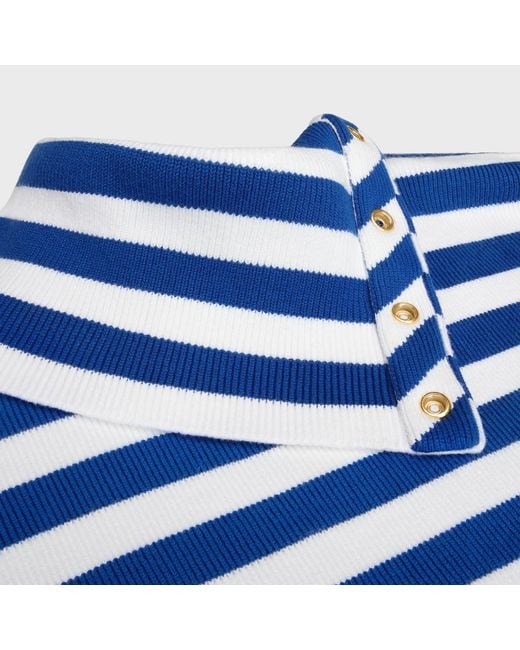 Céline Blue High Neck Sweater